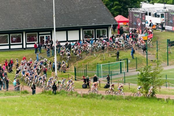 The start of the Under 23 men's race