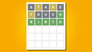 Wordle 631 answer on a yellow background