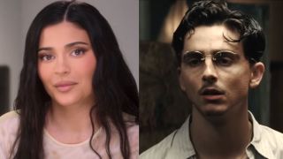 From left to right: Kylie Jenner in The Kardashians and Timothee Chalamet in Marty Supreme.