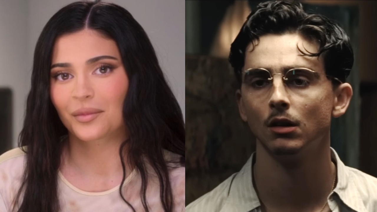 From left to right: Kylie Jenner in The Kardashians and Timothee Chalamet in Marty Supreme.