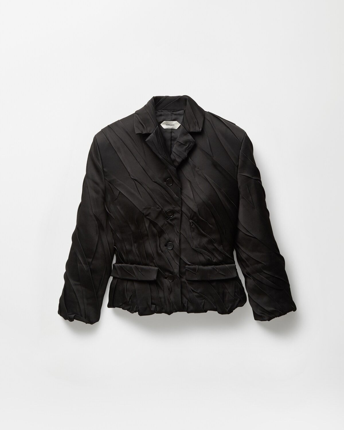 versace, Draped Envers-Satin Blazer