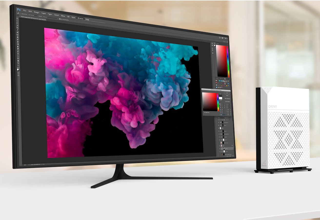 ゆー Chuwi's New AeroBox Packs AMD A9-9820 APU with Radeon R7 350