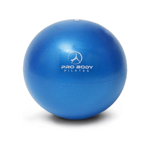 Probody Pilates Small Exercise Ball - 9 Inch Workout Ball for Stability, Barre, Yoga, Core & Physical Therapy, Home Gym & Office Use (blue)
