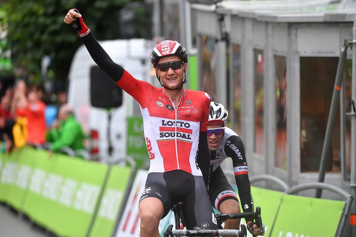 Tom Wellens celebrates his win