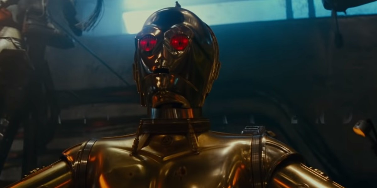 What's The Deal With C-3PO's Red Eyes In The Rise Skywalker Footage? | Cinemablend