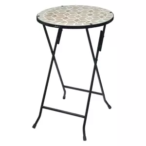 Decorative Foldable Glass Table, Gray