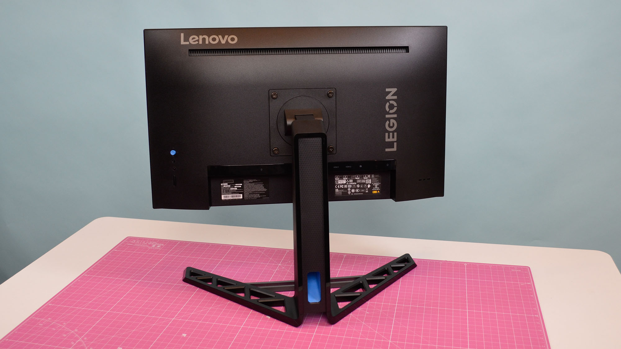 A Lenovo Legion R25f-30 on a desk