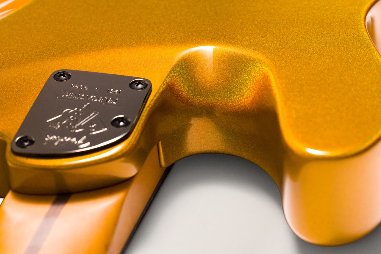 Details of the 75th Anniversary American Ultra II Telecaster in Liquid Gold