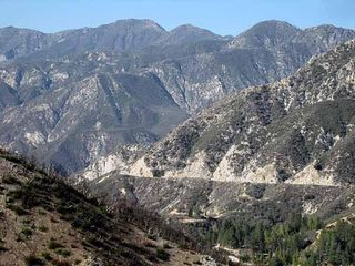 The final slopes of the climb to the top of the Angeles Crest