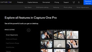Website screenshot for Capture One Pro