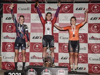 Canadian National Road Championships 2021 women's elite race podium
