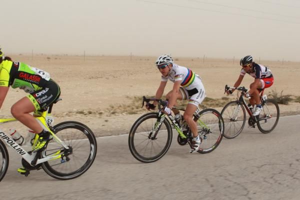 World Champion, Giorgia Bronzini (Diadora Pasta Zara) did not make it into the break