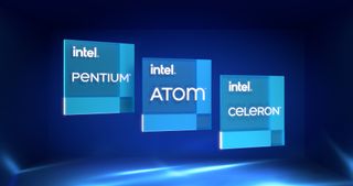 Celeron, Atom and Pentium logos