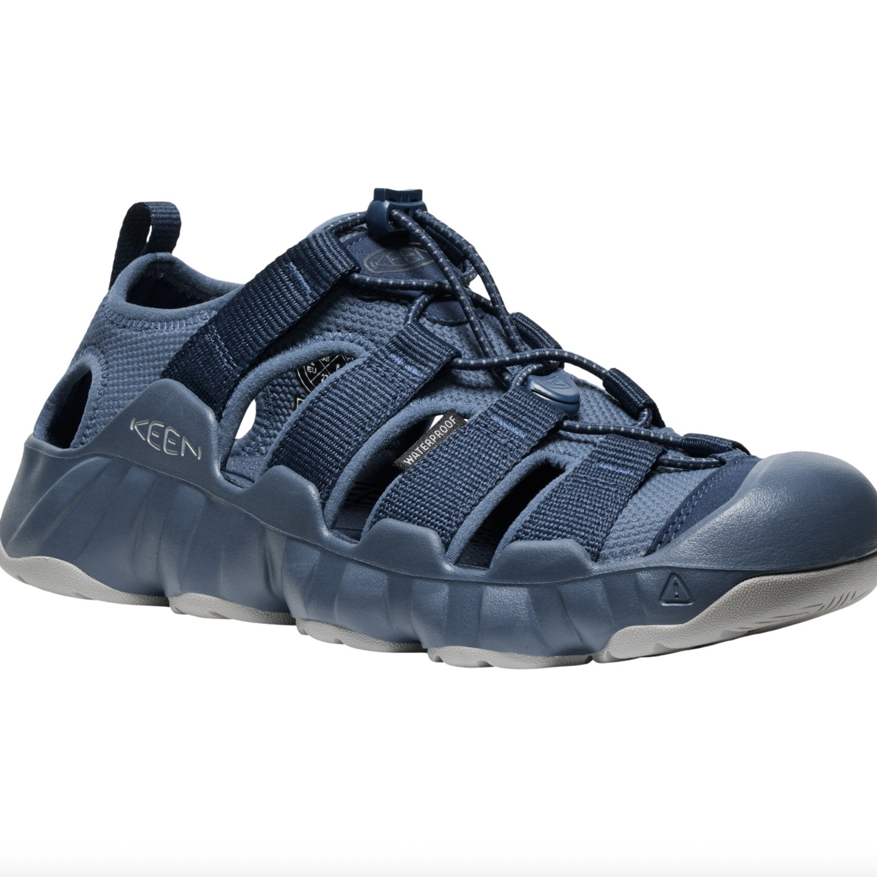 A studio shot of the Keen Hyperport H2 sandals