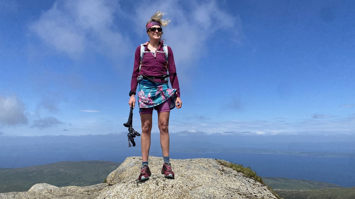 Fiona Russell on a mountain summit