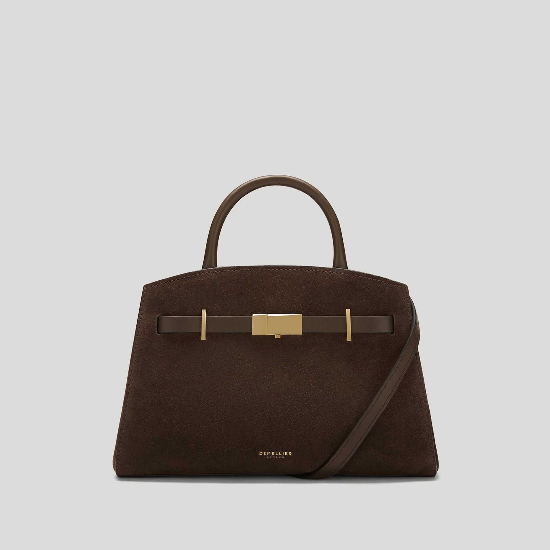 The Small Hudson | Mocha Suede & Mocha Smooth | Demellier