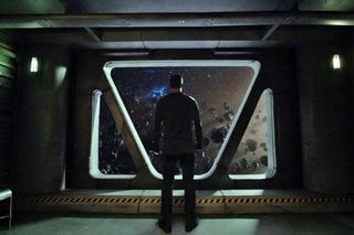 Agent Phil Coulson, played by Clark Gregg, stares out to space in the final moments of "Marvel's Agents of S.H.I.E.L.D" Season 4.