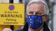 EU chief negotiator Michel Barnier wearing a face mask in London