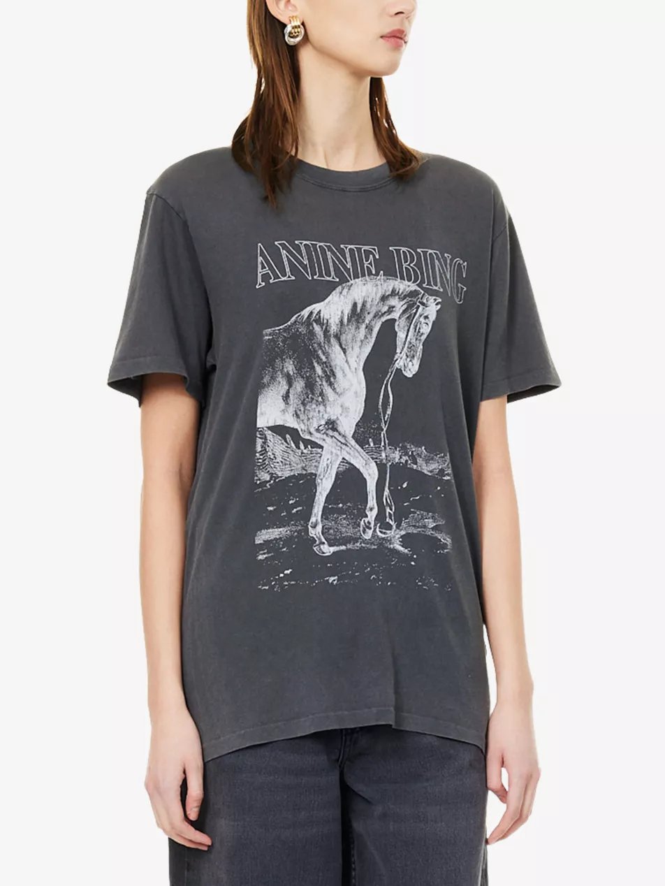 Lili Graphic-Print Cotton T-Shirt - Xs