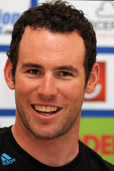 Mark Cavendish speaks to the media at a pre-Tour of Britain press conference.