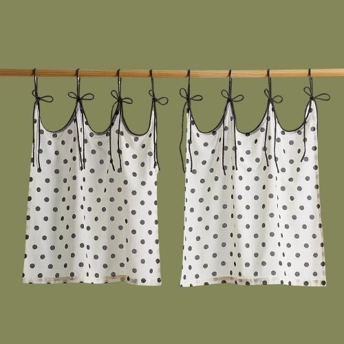 Urban Outfitters, Polka Dot Scallop Cafe Curtains