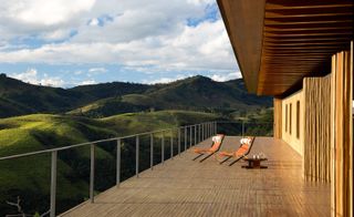 The deck at The Catucaba Hideaway, Sao Paulo, Brazil