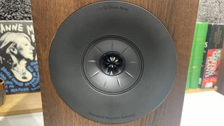 KEF Q Concerto Meta standmount speakers close up on Uni-Q driver array