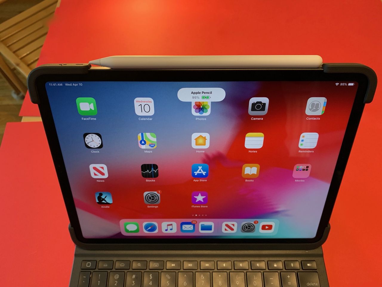 Logitech Folio Slim Pro with Apple Pencil charging