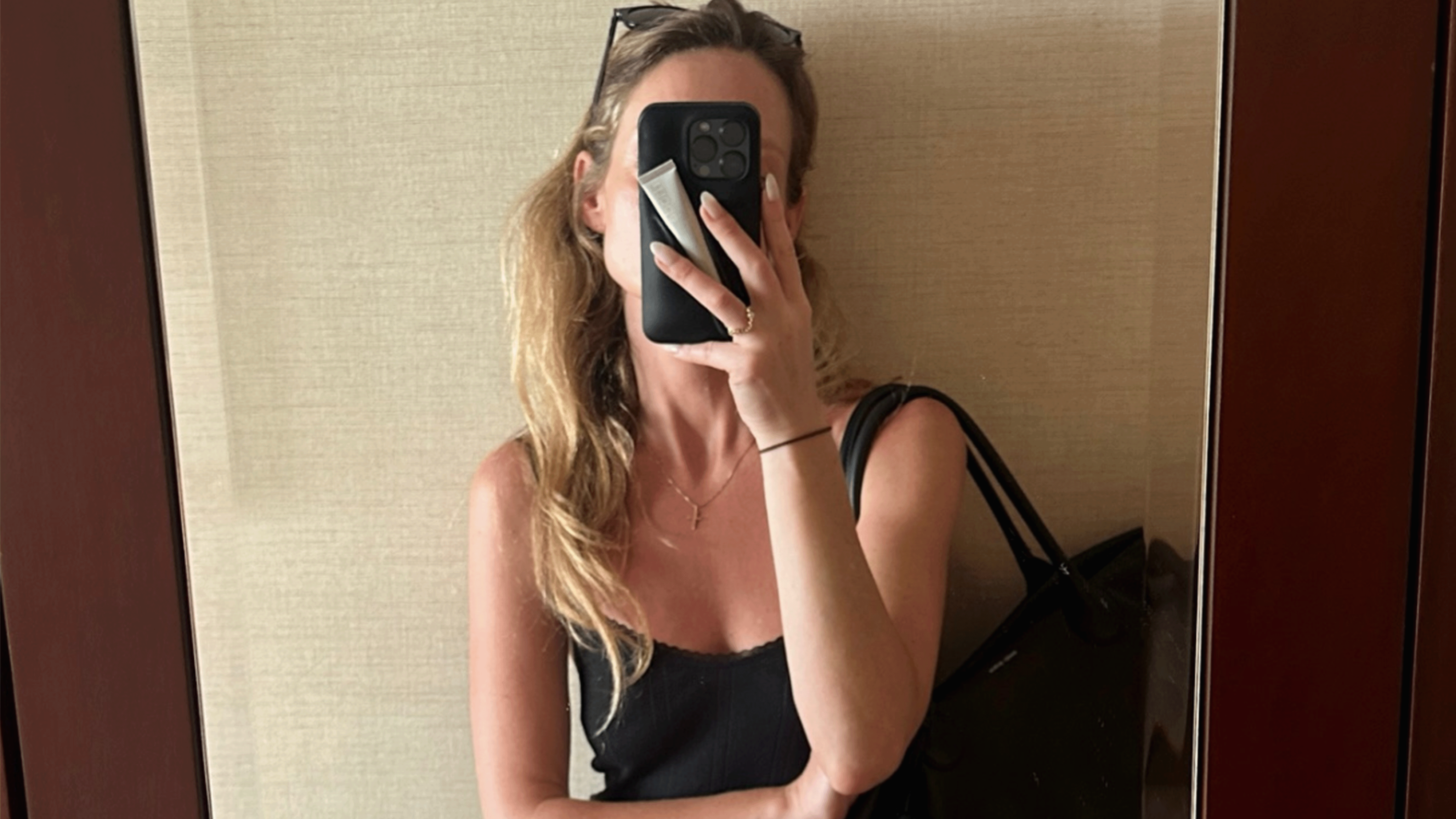 Jeanette Madsen wearing summer basics.