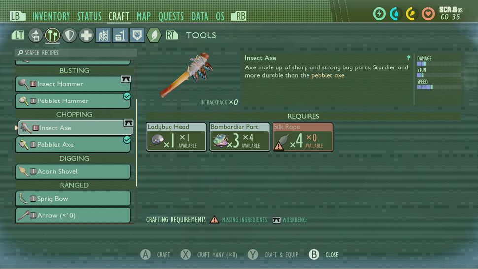 How to craft the Grounded Axe Level 2 GamesRadar+