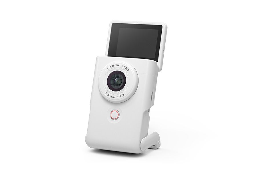 Canon PowerShot V10 White, against a white background