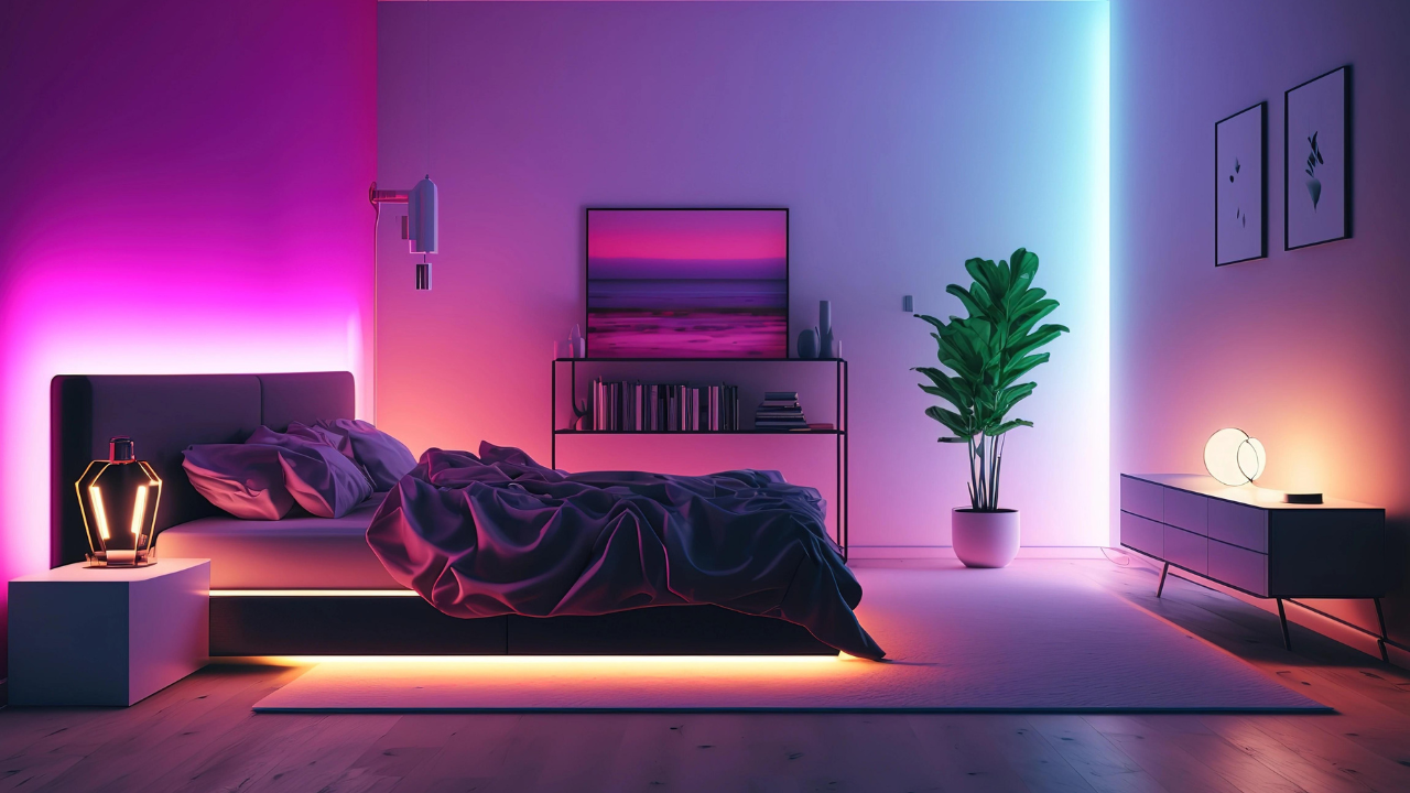 philips hue bedroom set up