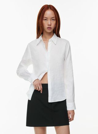 White linen shirt