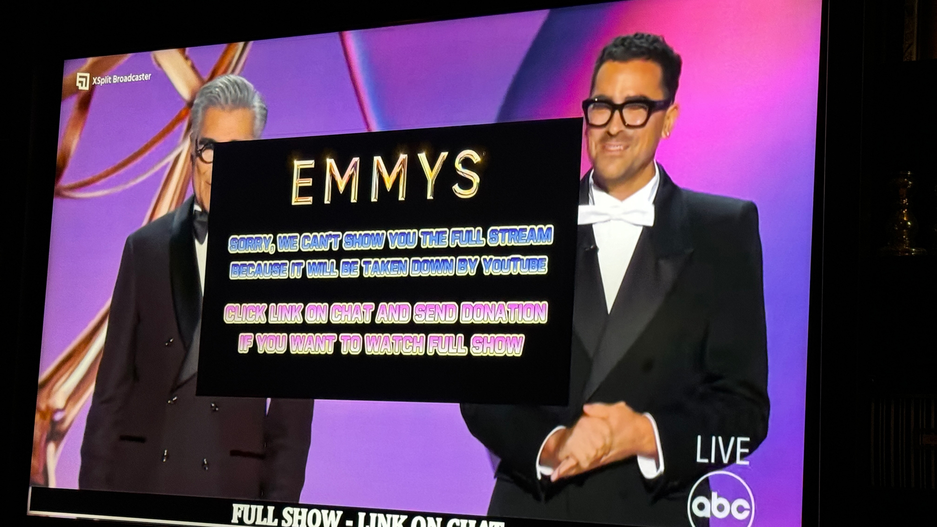 I watched the Emmys pirated and yes, it was a disaster