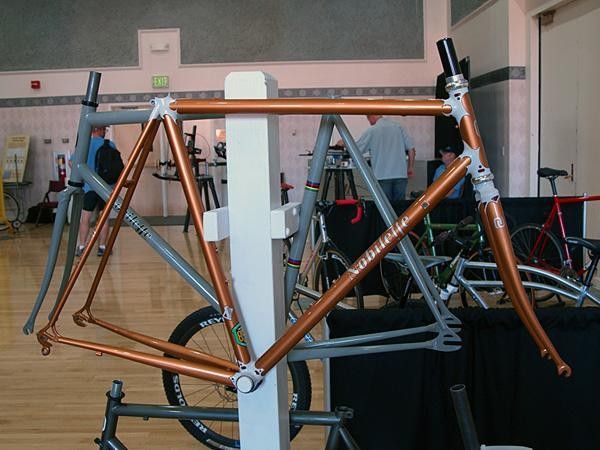 Mark Nobilette showed up with this timeless-looking lugged steel frame.