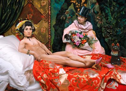 Une moderne Olympia, 2018, by Yasumasa Morimura