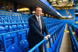 Sport Minister Nigel Huddleston at Stamford Bridge