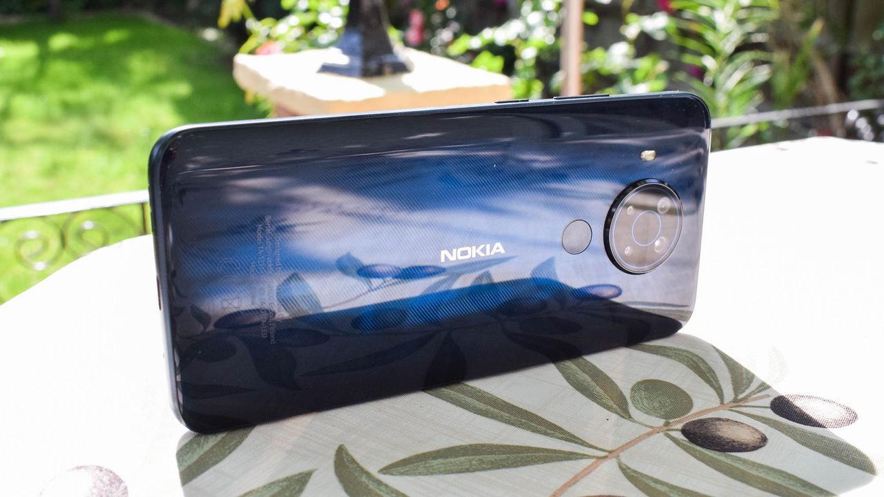 The Nokia 5.4 on its side