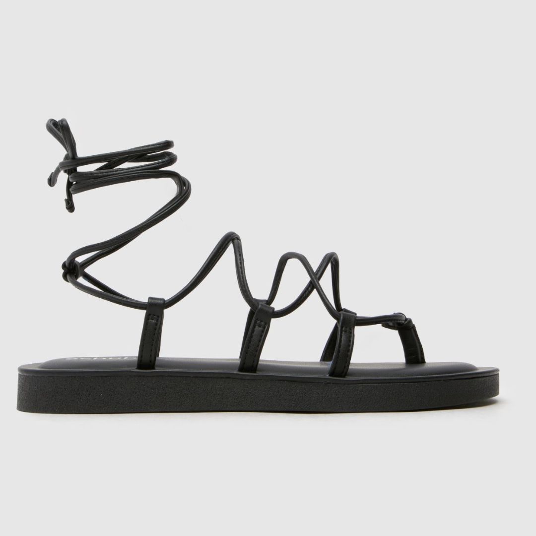 Schuh Turner Tie Black Sandals
