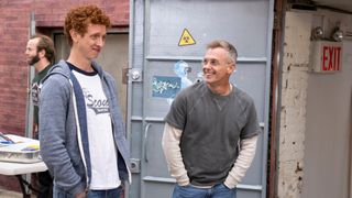 Niall Cunningham and David Eigenberg in And Just Like That
