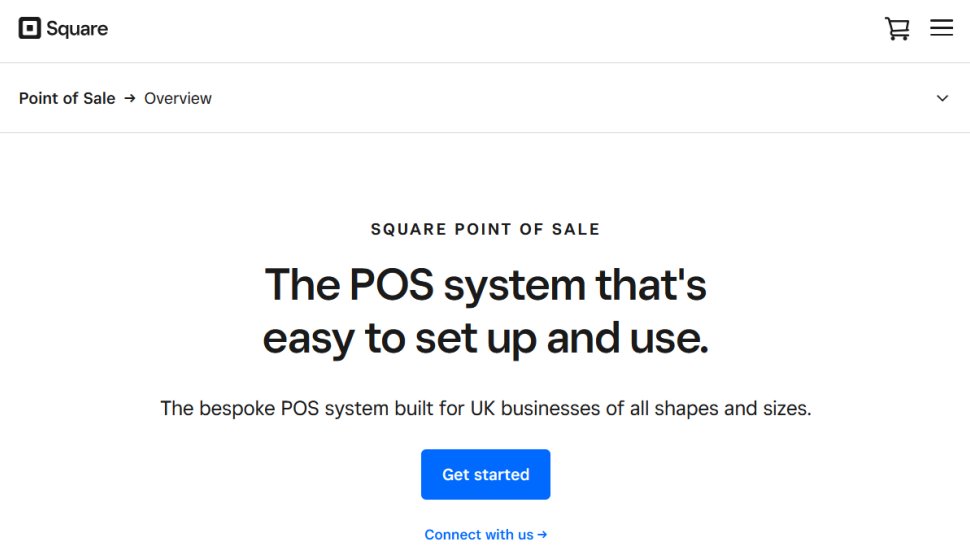 Square POS website screenshot (October 2025).