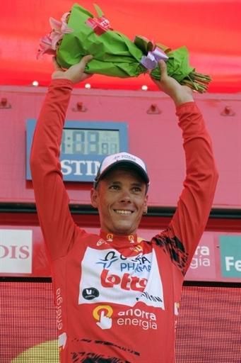 Stage winner and race leader Philippe Gilbert (Omega Pharma-Lotto)