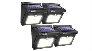 Four motion-sensor solar lights