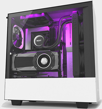 CAM-Powered Smart Hub with RGB LED Strip 2x 120mm Fan NZXT H500i Black with Red Trim CA-H500W-BR Upto ATX Mid Tower Gaming PC Case