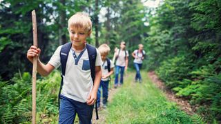 Children hiking