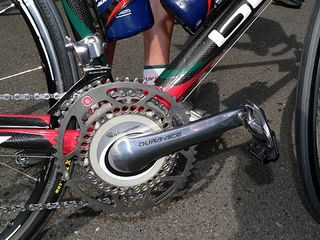 Rotor's elliptical Q-Rings continue their slow march into the pro ranks, as found on Davide Frattini's bike of the Colavita - Sutter Home presented by Cooking Light team.