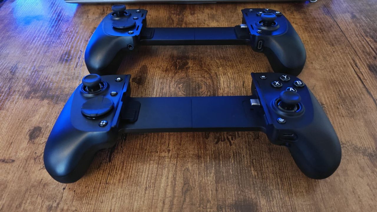 The Razer Kishi V3 Pro next to the Kishi Ultra
