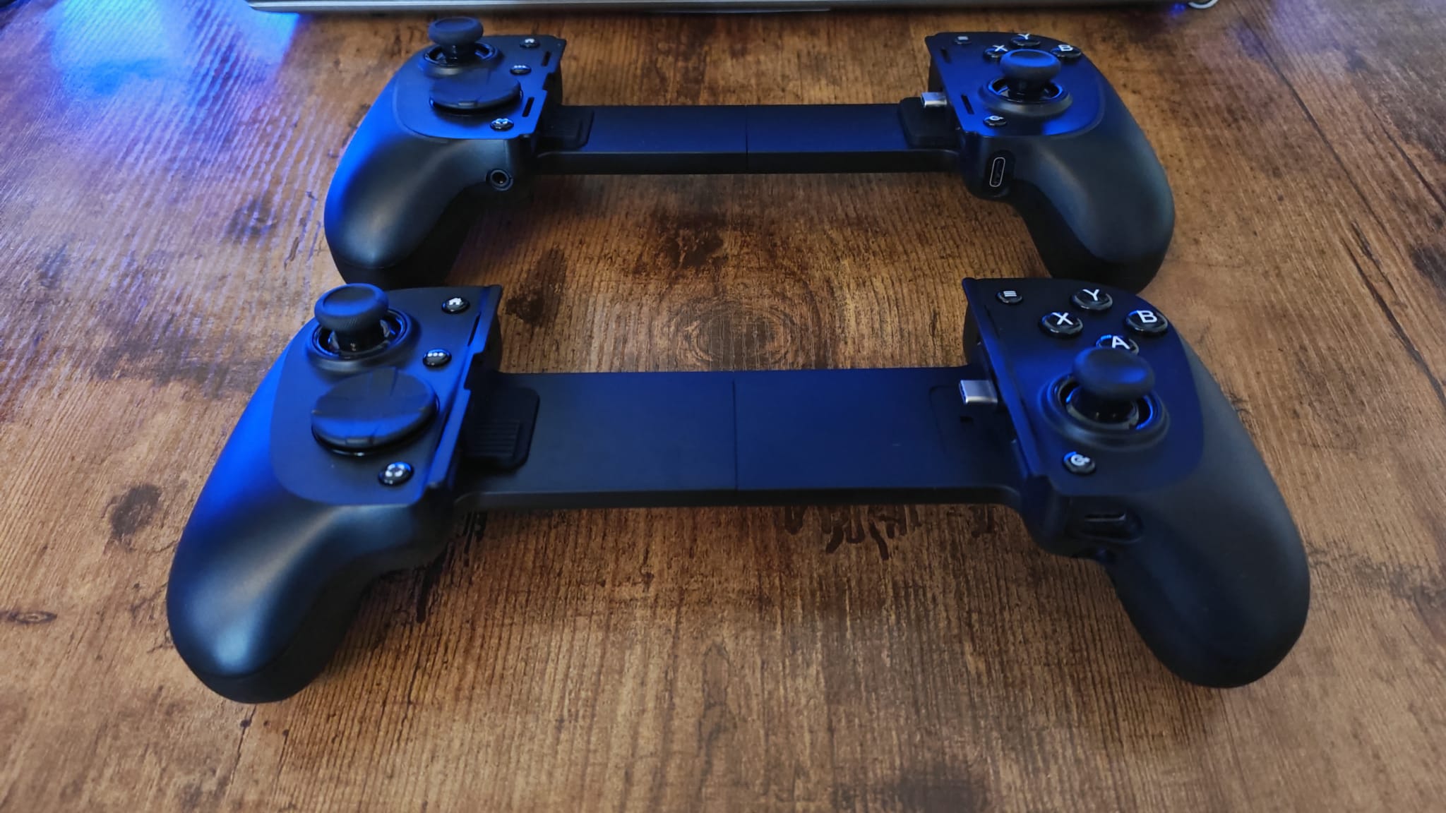 The Razer Kishi V3 Pro next to the Kishi Ultra