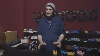 Steve Albini with his Walco pedals at Electric Audio in Chicago