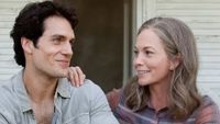 Diane Lane as Ma Kent with Henry Cavill as Clark Kent